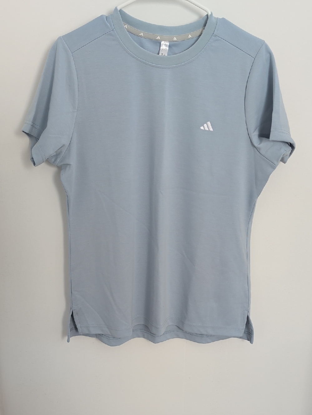 adidas Women’s Pale Blue Crew Neck Short Sleeve Tee